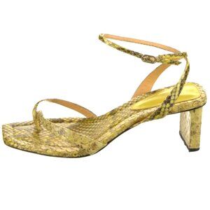 Alexandre Birman Nelly Python Square Toe Sandals Sz:38